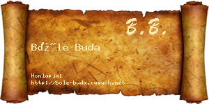 Bőle Buda névjegykártya